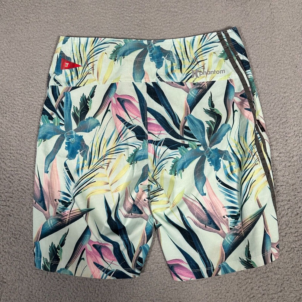 Hurley Board Shorts Mens 30 Blue Green Floral Phantom‎ JJF Swim Surf 9" Inseam - Picture 6 of 9